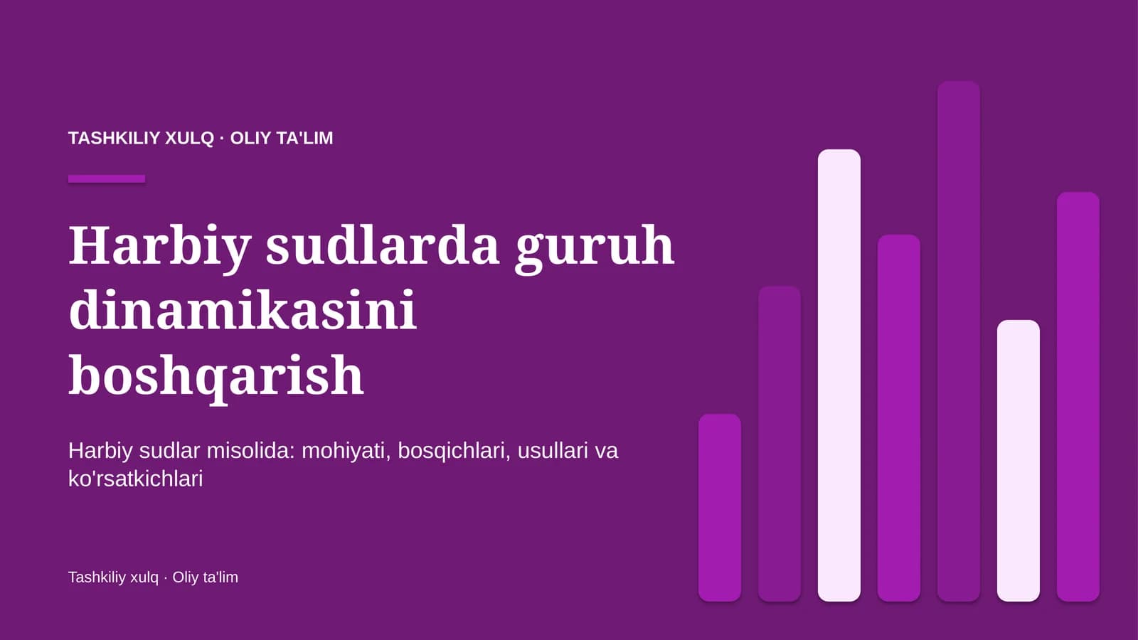 Harbiy sudlarda guruh dinamikasini boshqarish