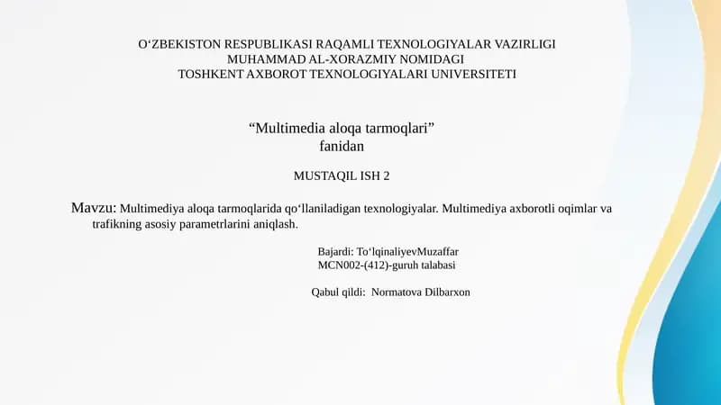 Multimediya aloqa tarmoqlari