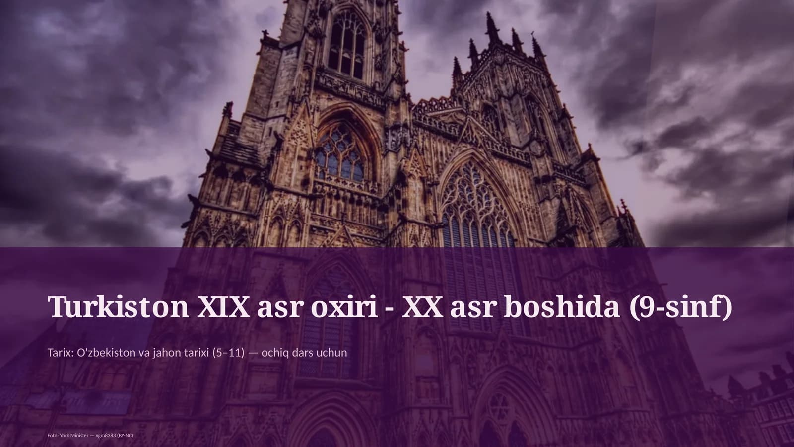 Turkiston XIX asr oxiri - XX asr boshida (9-sinf)