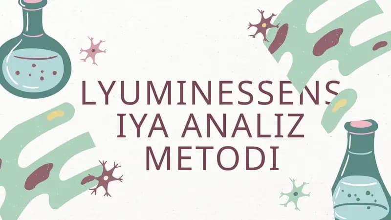 LYUMINESSENSIYA ANALIZ METODI