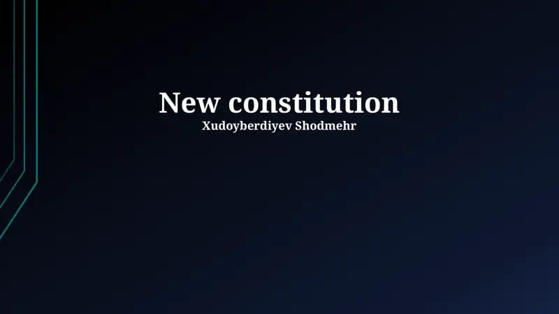 New constitution