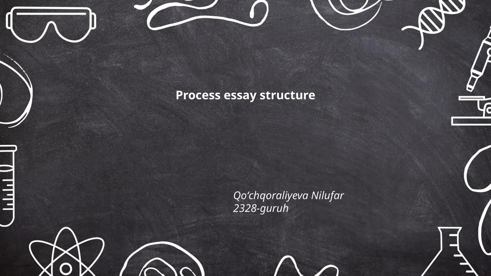Process essay structure