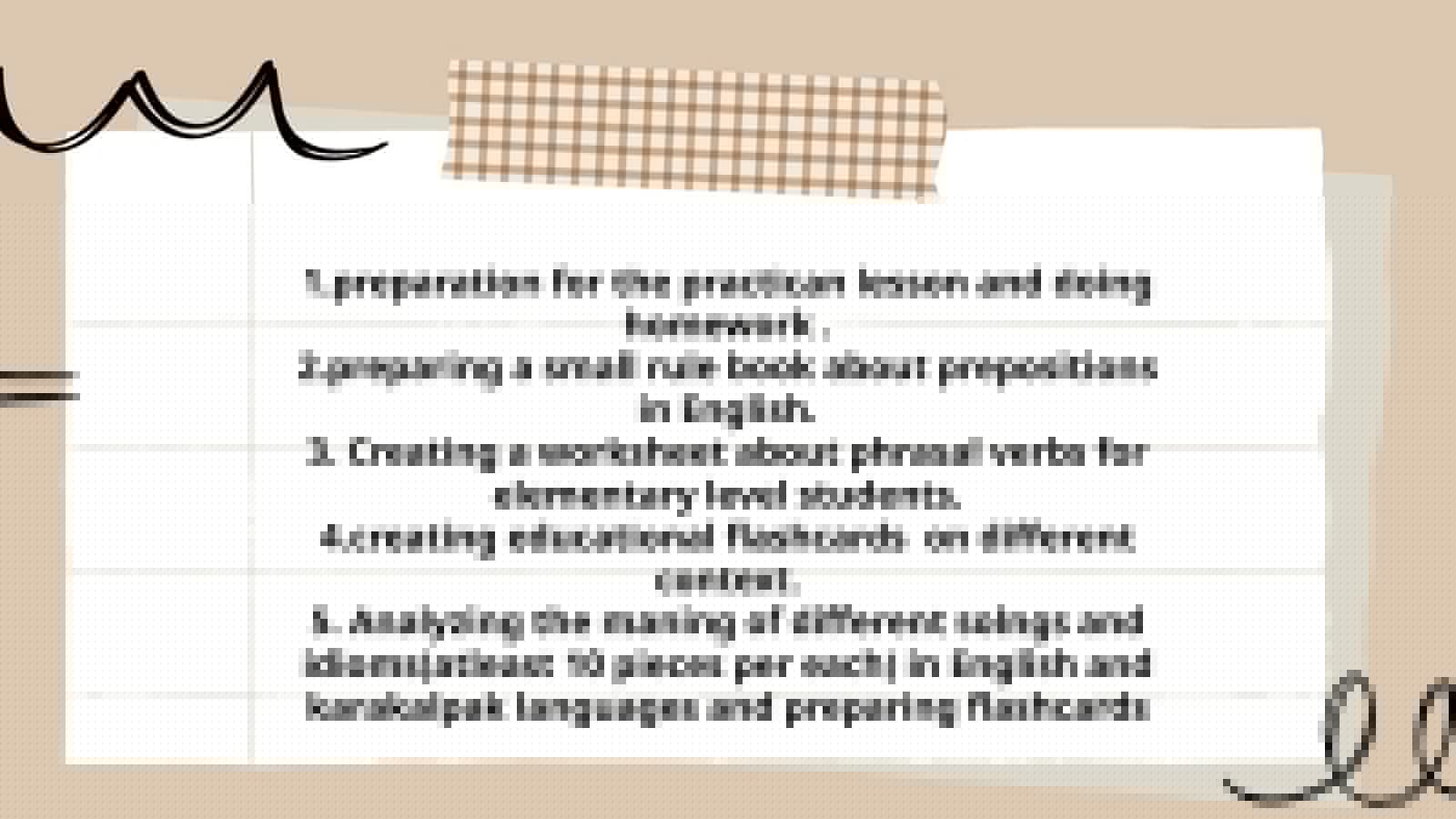 English language learning materials
