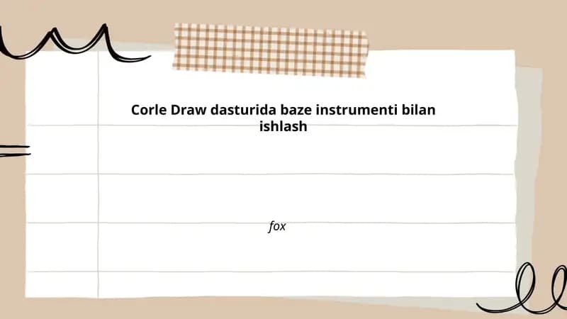 CorelDRAW dasturida Baze instrumenti