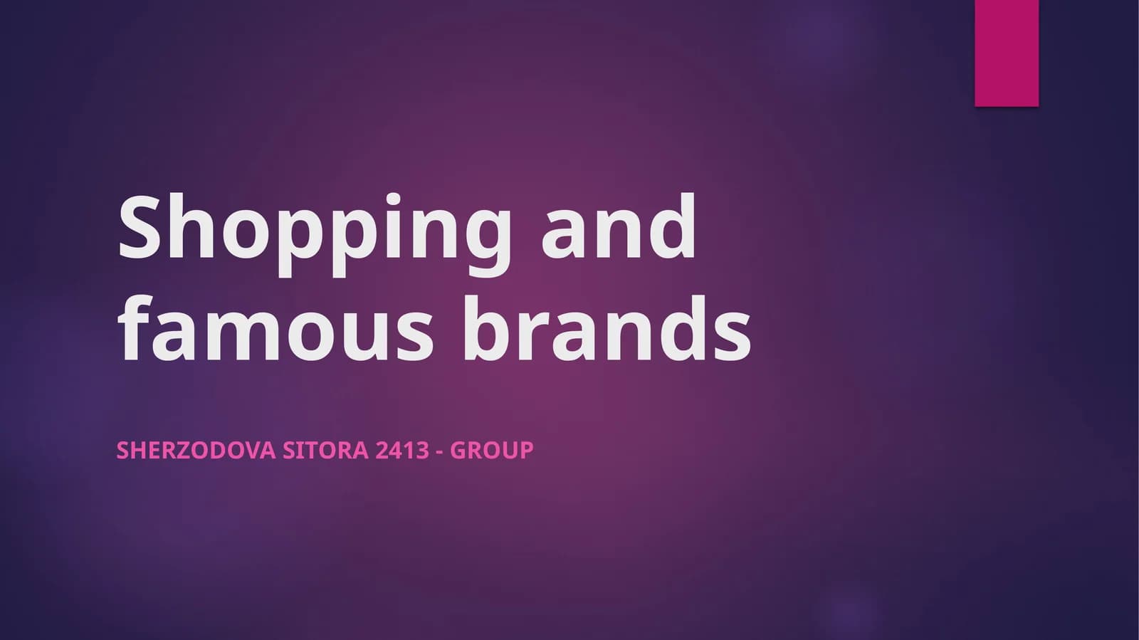 Shopping and famous brands