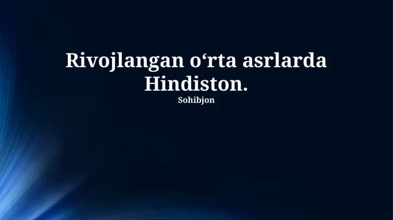 O'rta Asrlar Hindistoni