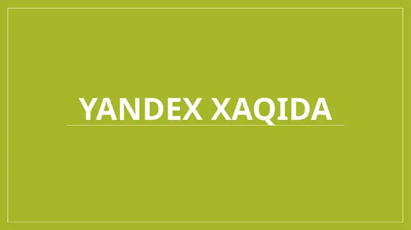 Yandex haqida