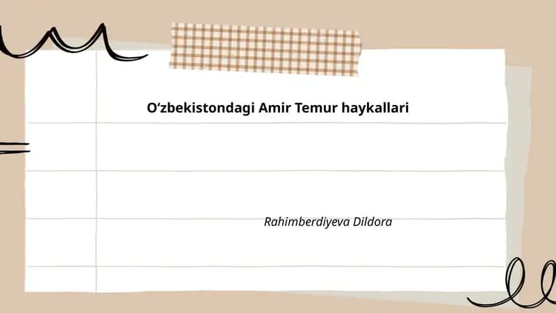 Amir Temur haykallari
