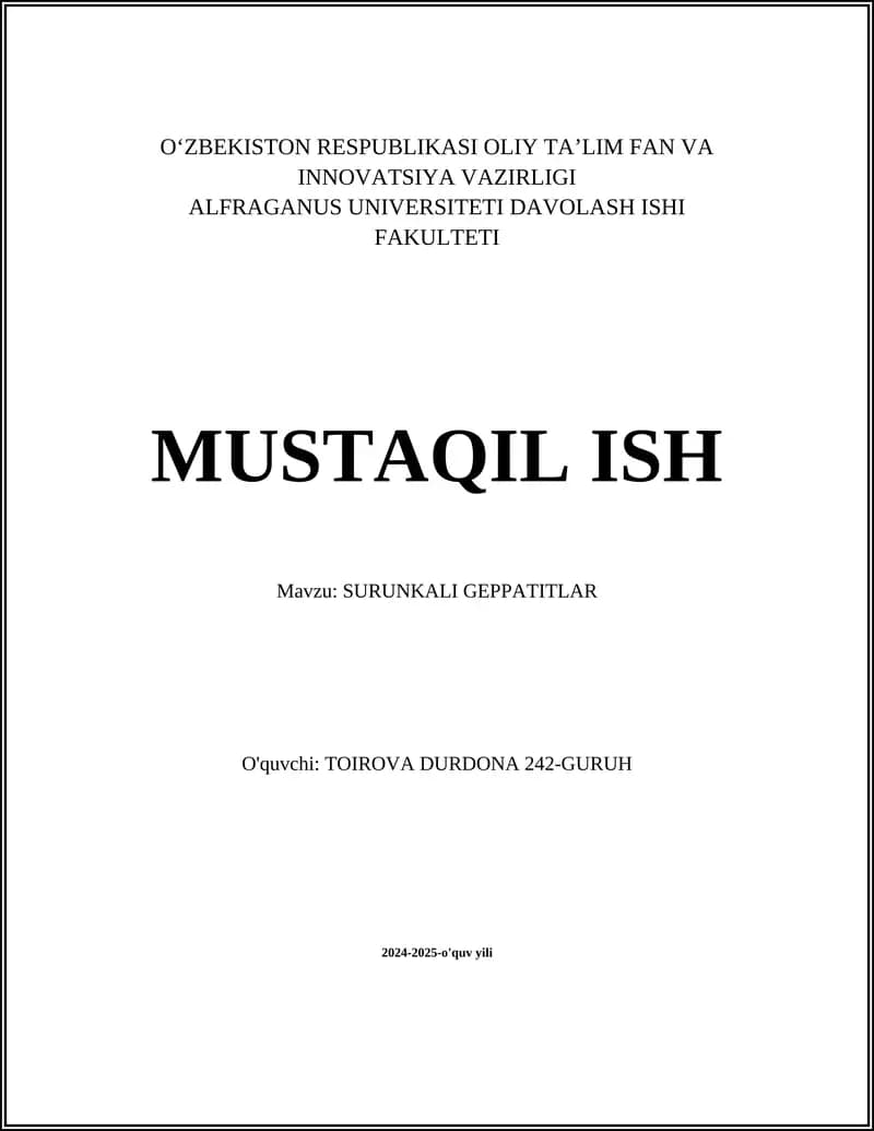 SURUNKALI GEPPATITLAR