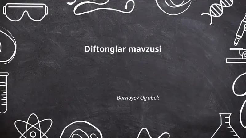 Diftonglar mavzusi