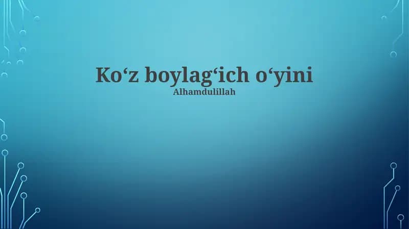 Koʻz boylagʻich oʻyini