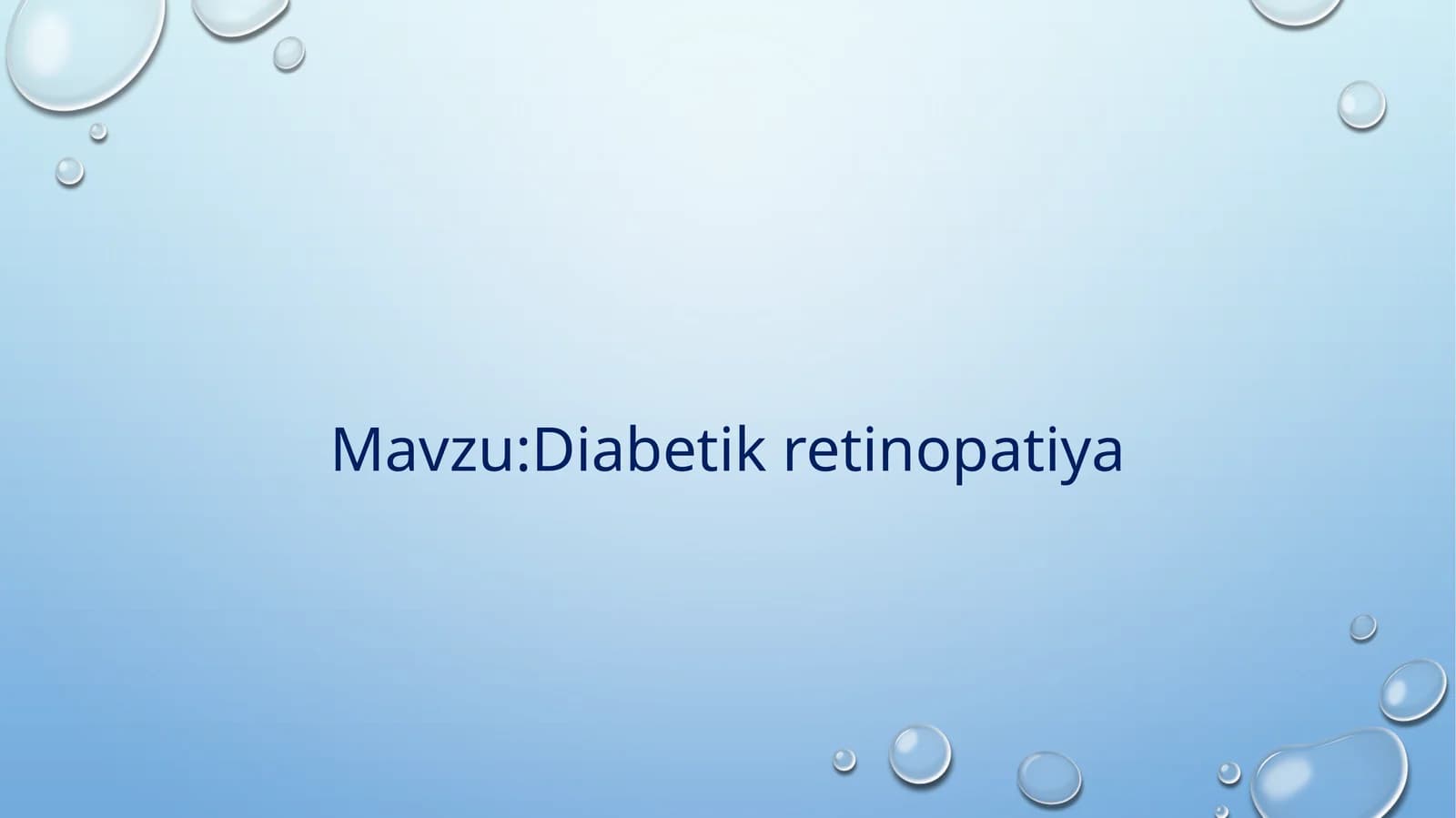 Diabetik retinopatiya