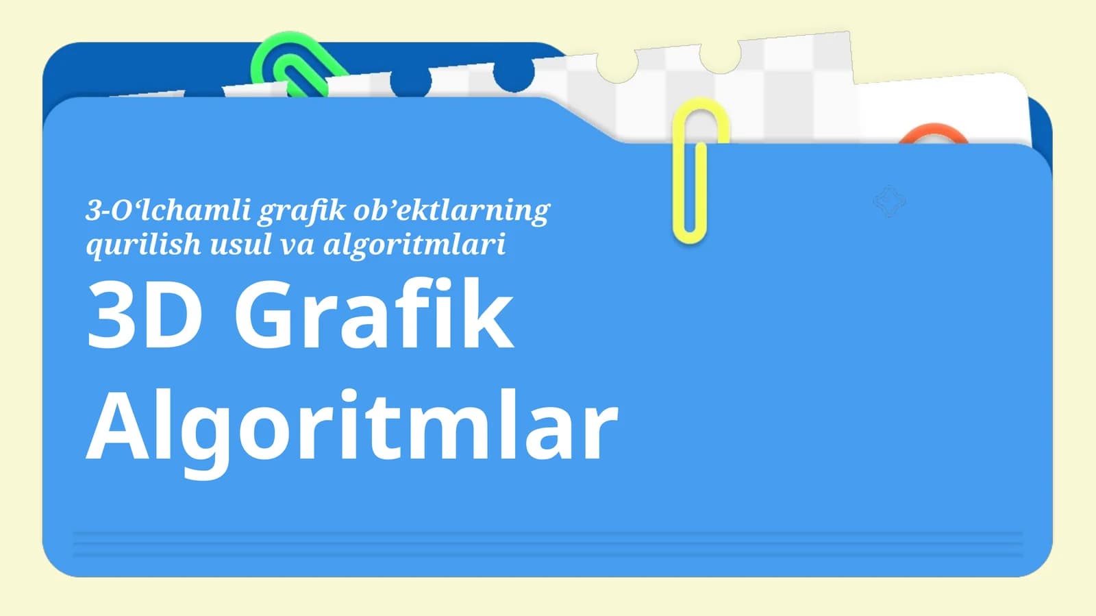 3D Grafik Algoritmlar