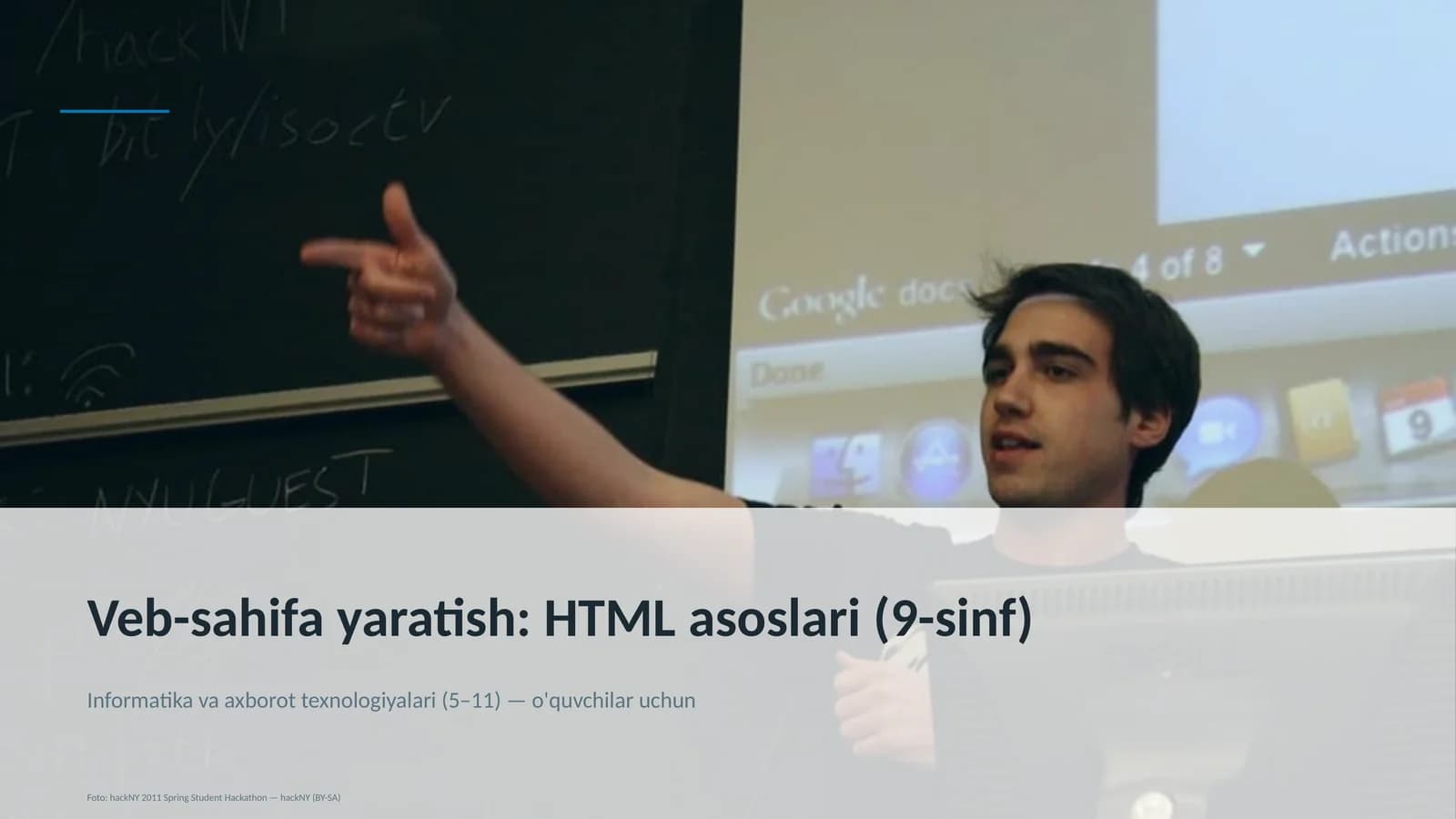 Veb-sahifa yaratish: HTML asoslari (9-sinf)