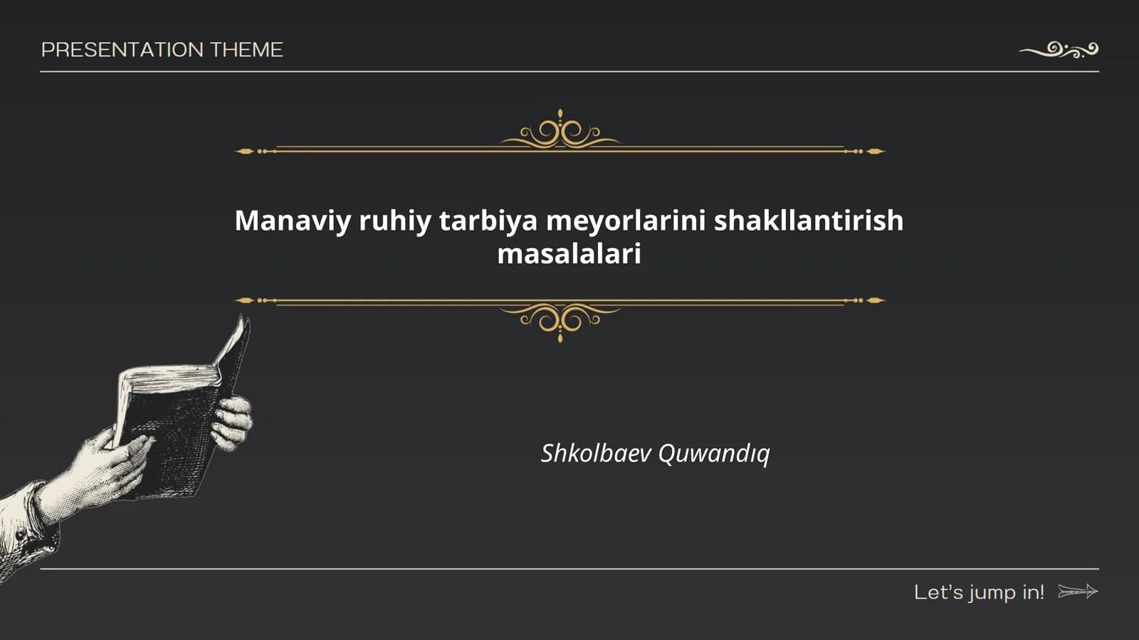 Manaviy ruhiy tarbiya meyorlarini shakllantirish masalalari