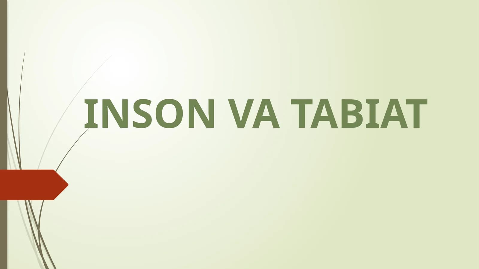 INSON VA TABIAT