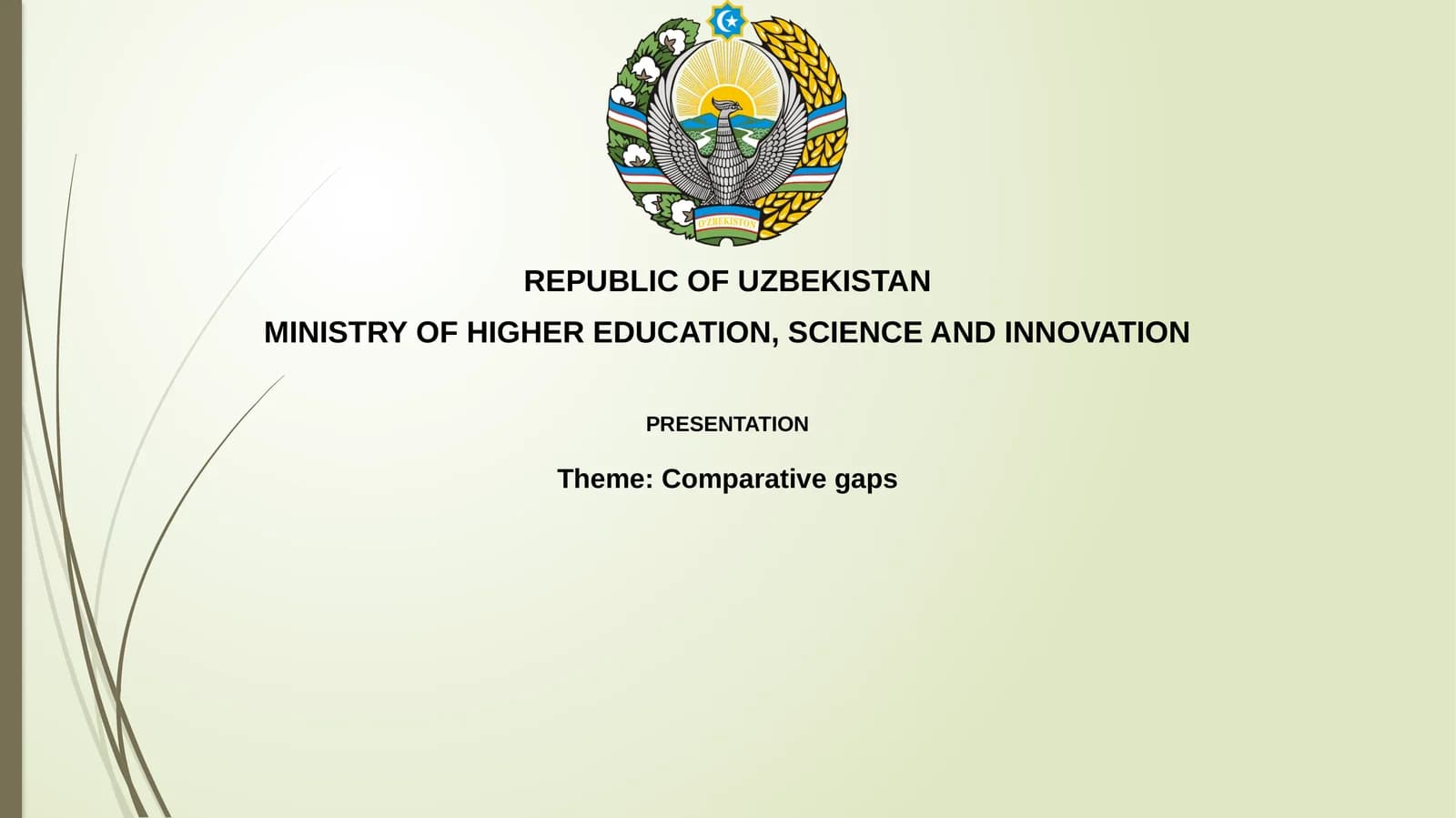 Comparative Gaps Presentation