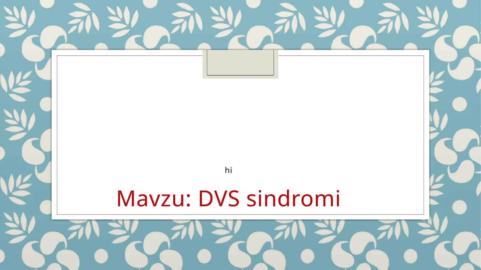 DVSsindromi