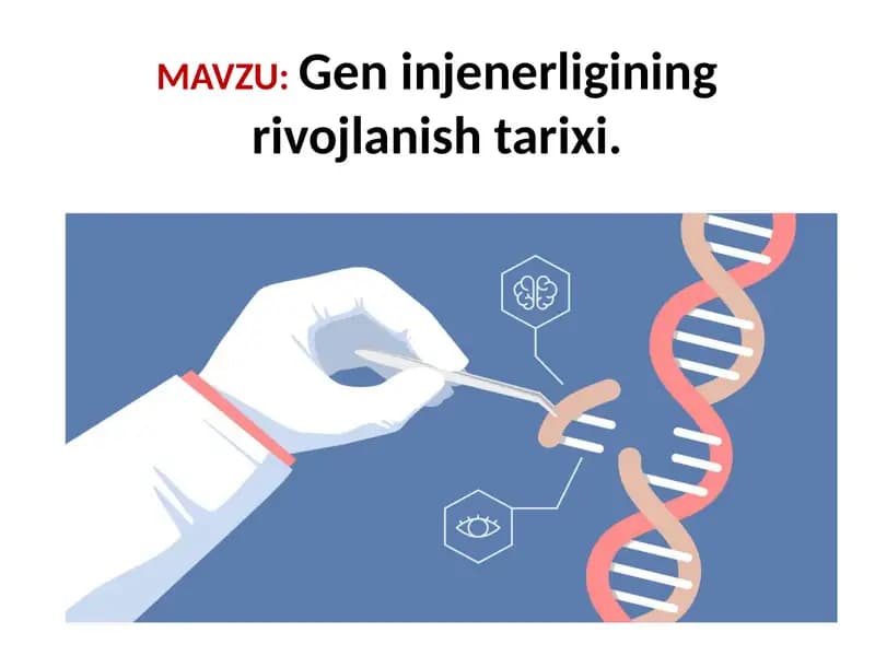 Geninjenerligining rivojlanishi