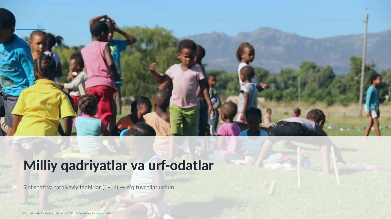 Milliy qadriyatlar va urf-odatlar