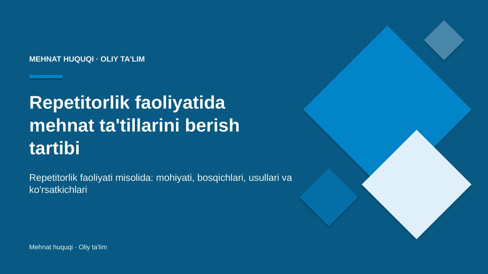 repetitorlik faoliyatida mehnat ta'tillarini berish tartibi 8040