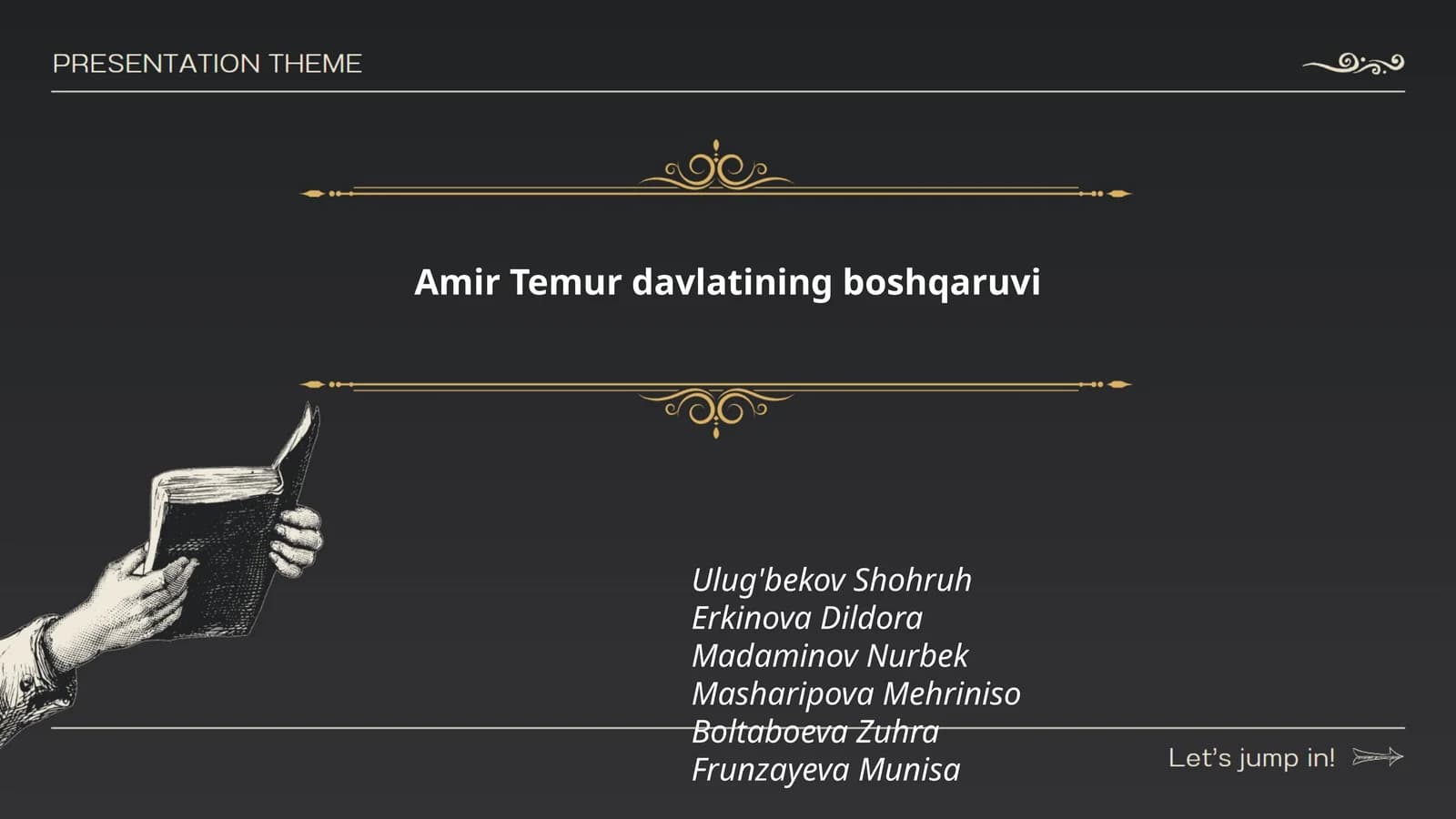 Amir Temur davlatining boshqaruvi
