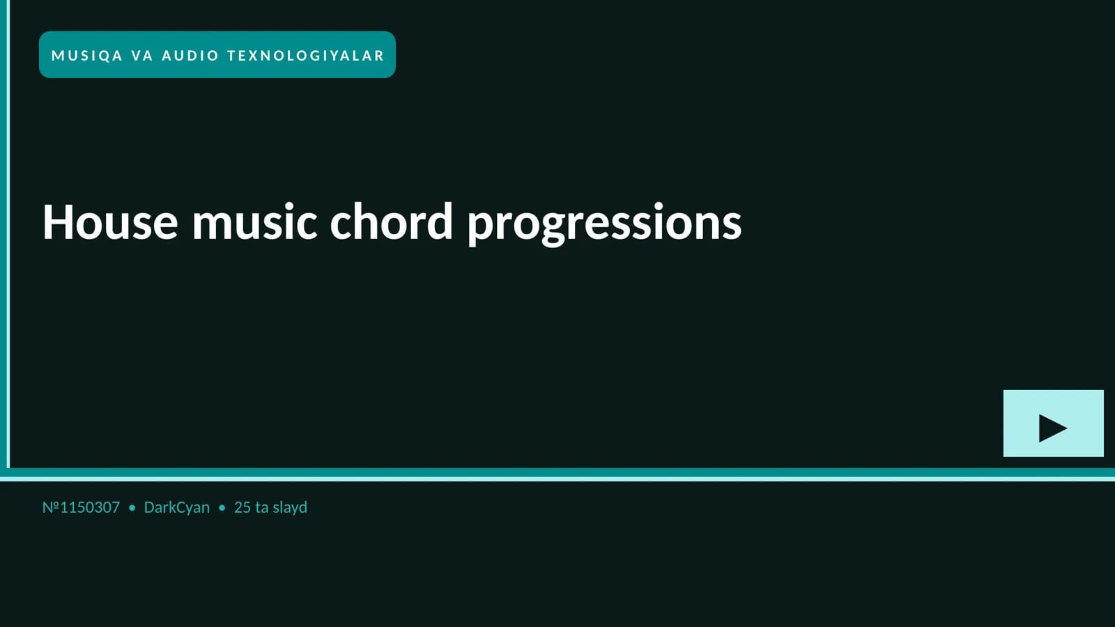 MUSIQA VA AUDIO TEXNOLOGIYALAR