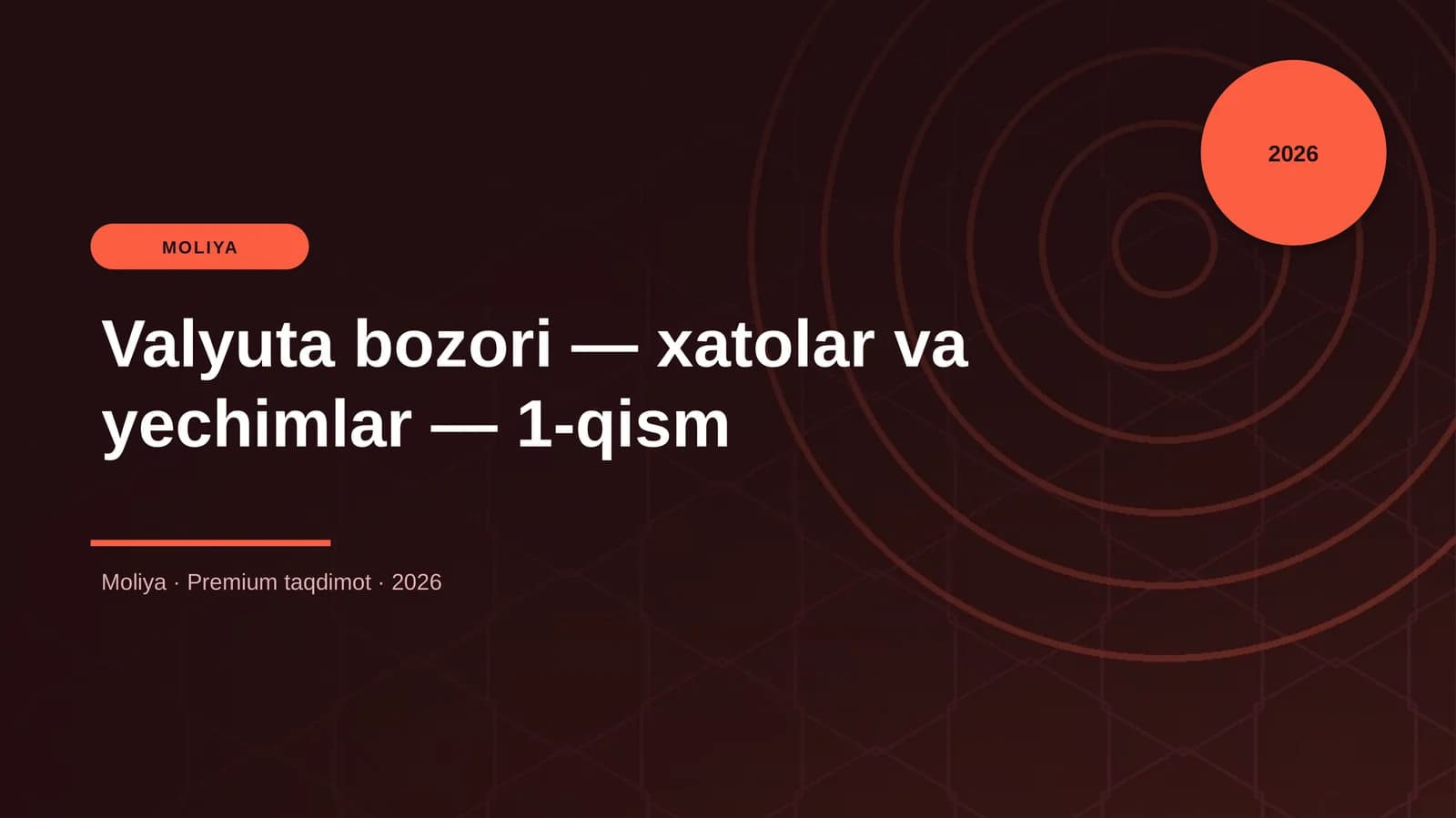 Valyuta bozori — xatolar va yechimlar — 1-qism