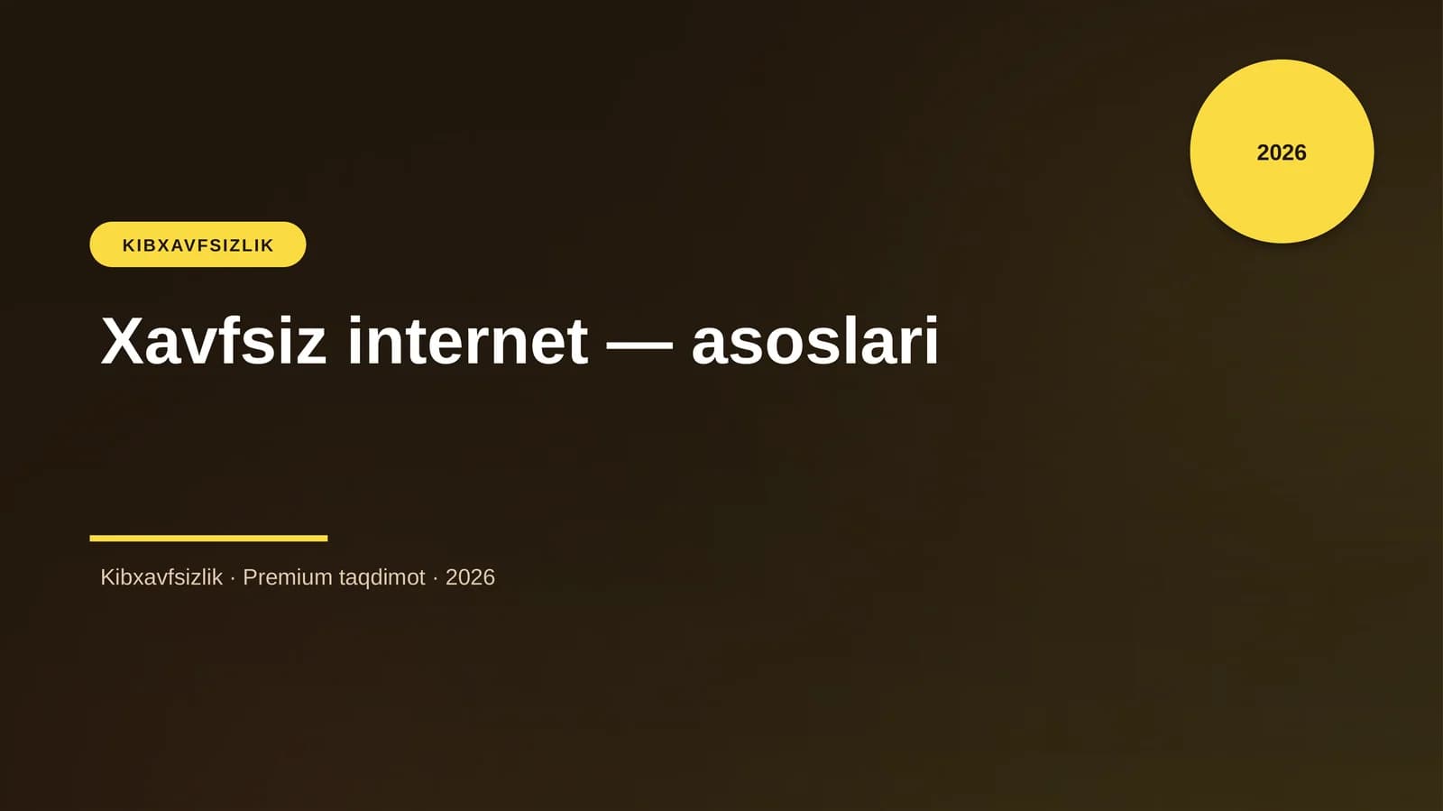 Xavfsiz internet — asoslari