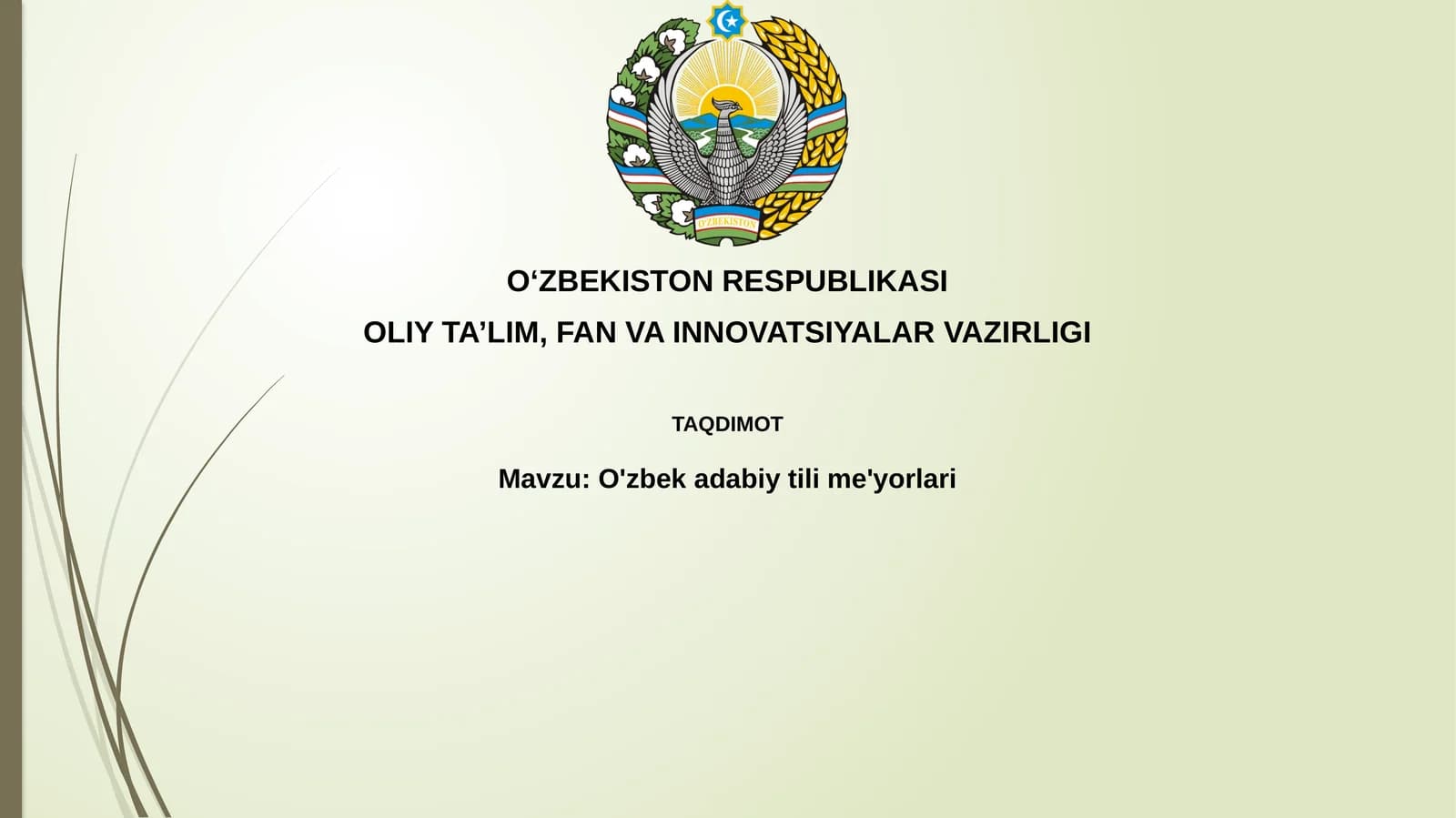 O'zbek adabiy tilining meʼyorlari