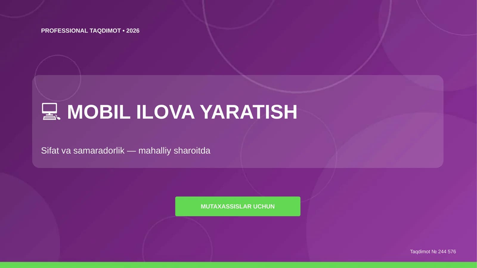 MOBIL ILOVA YARATISH