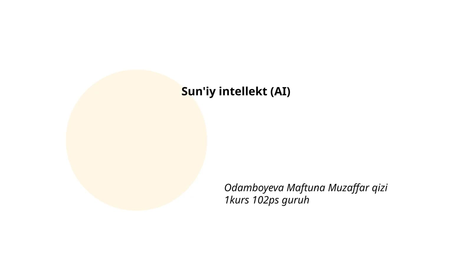 Sun'iy intellektning asoslari