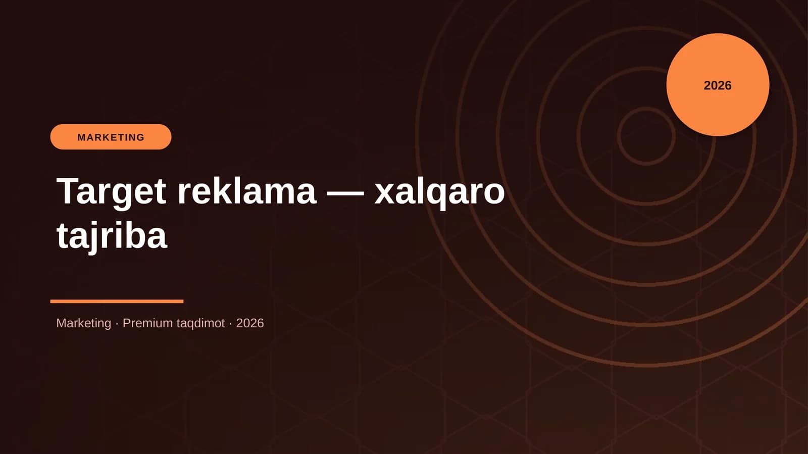 Target reklama — xalqaro tajriba