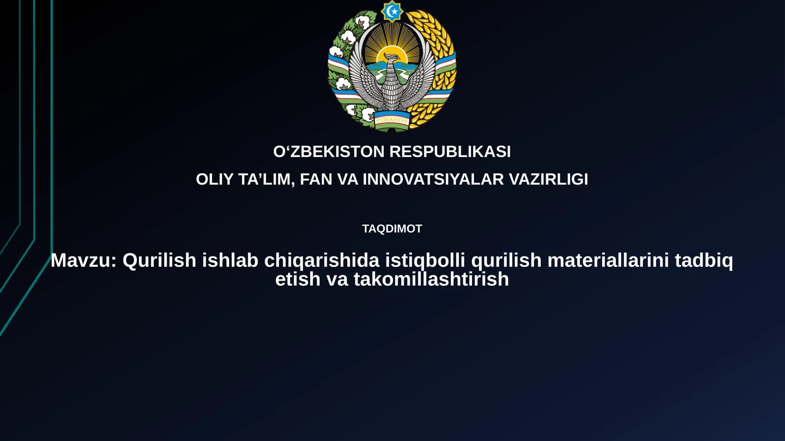 Istiqbolli qurilish materiallari