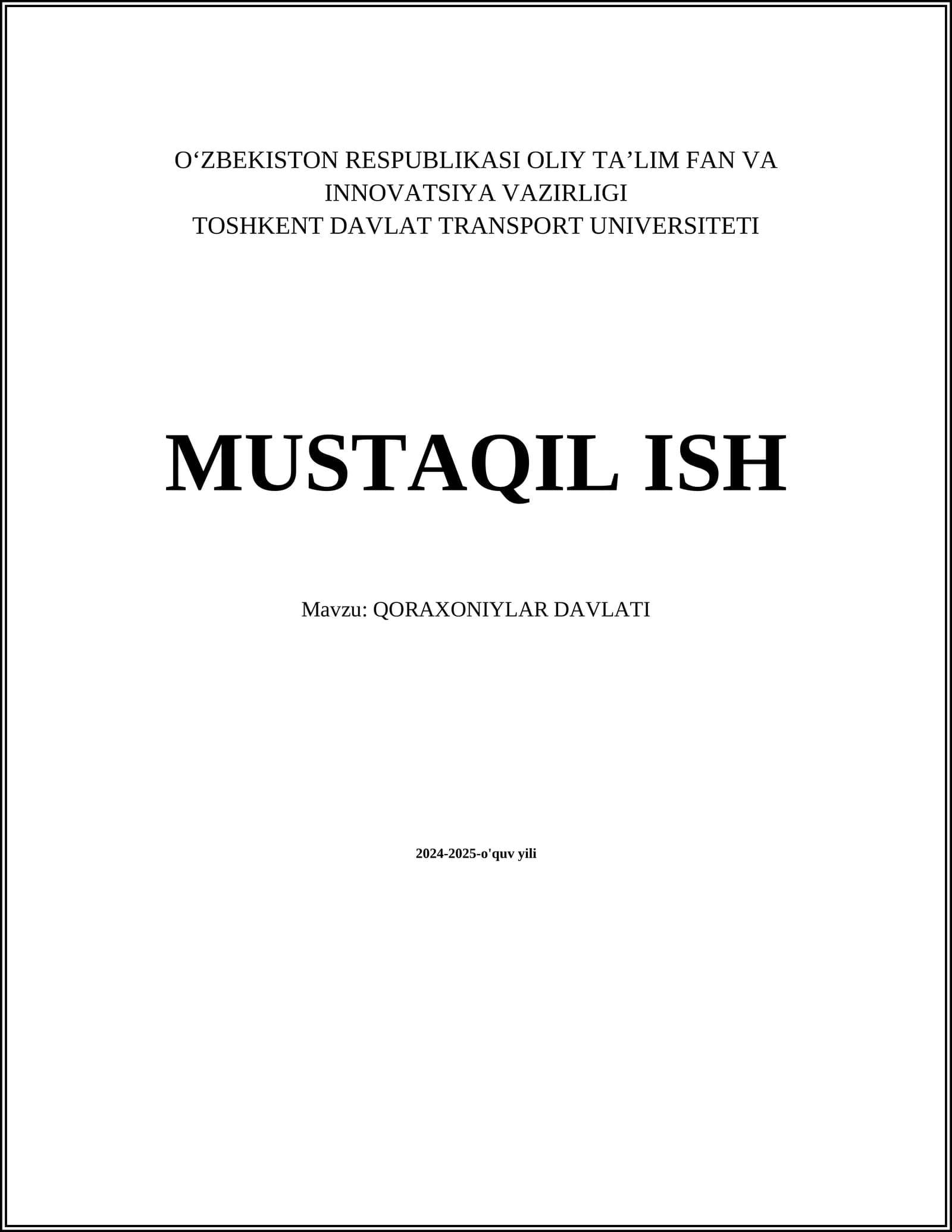 QORAXONIYLAR DAVLATI