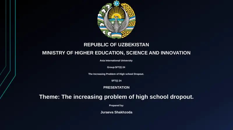 The Increasing Problem of High School Dropout