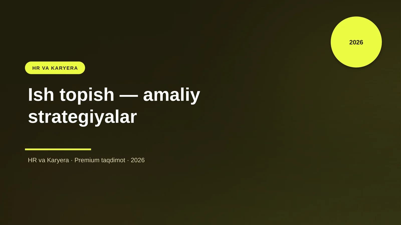Ish topish — amaliy strategiyalar