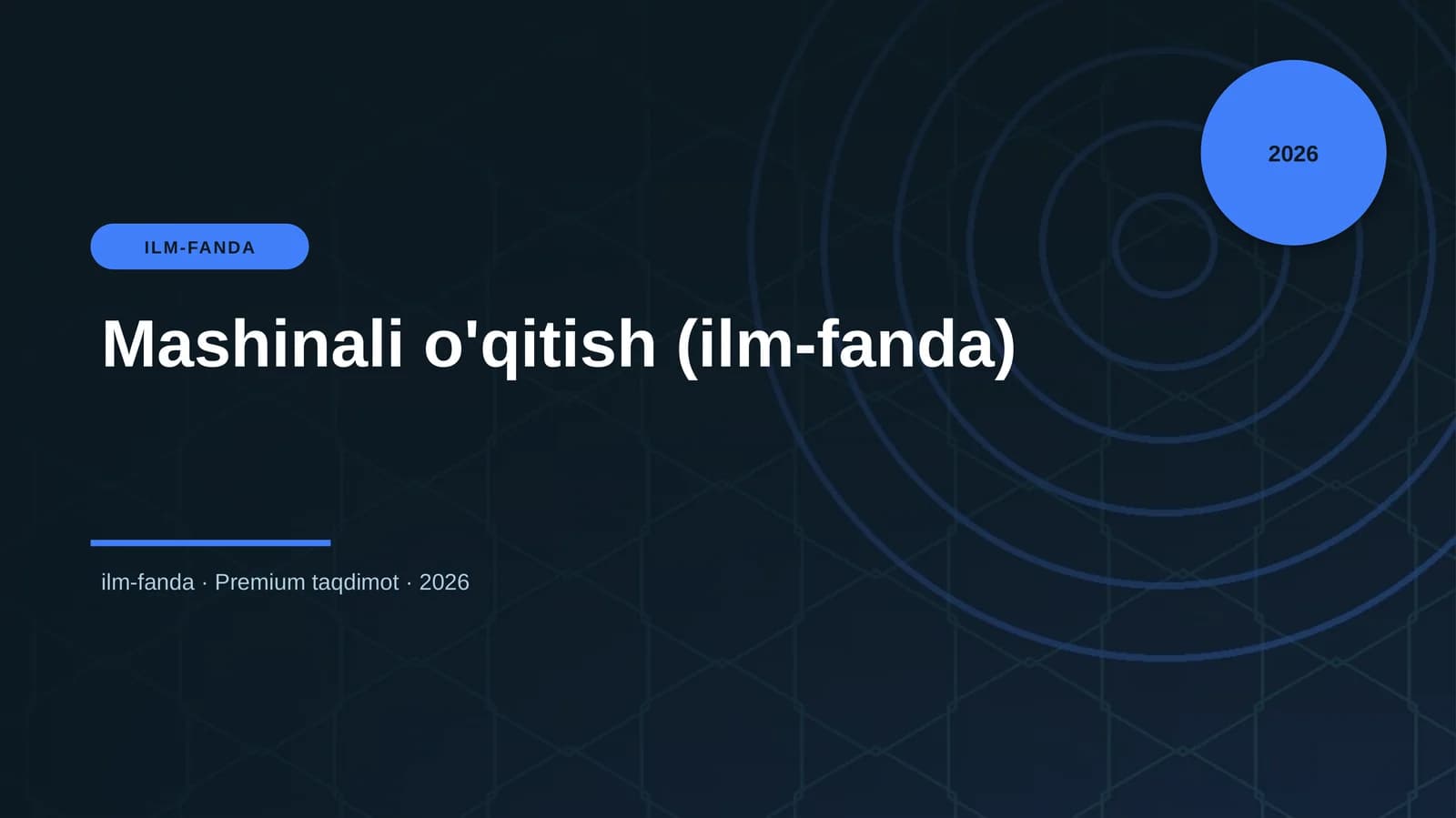 Mashinali o'qitish (ilm-fanda)