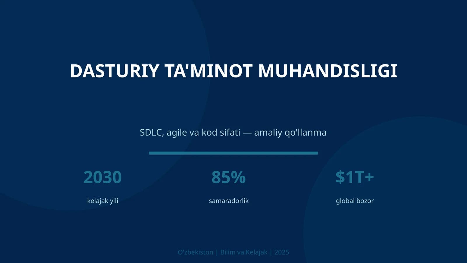 DASTURIY TA'MINOT MUHANDISLIGI
