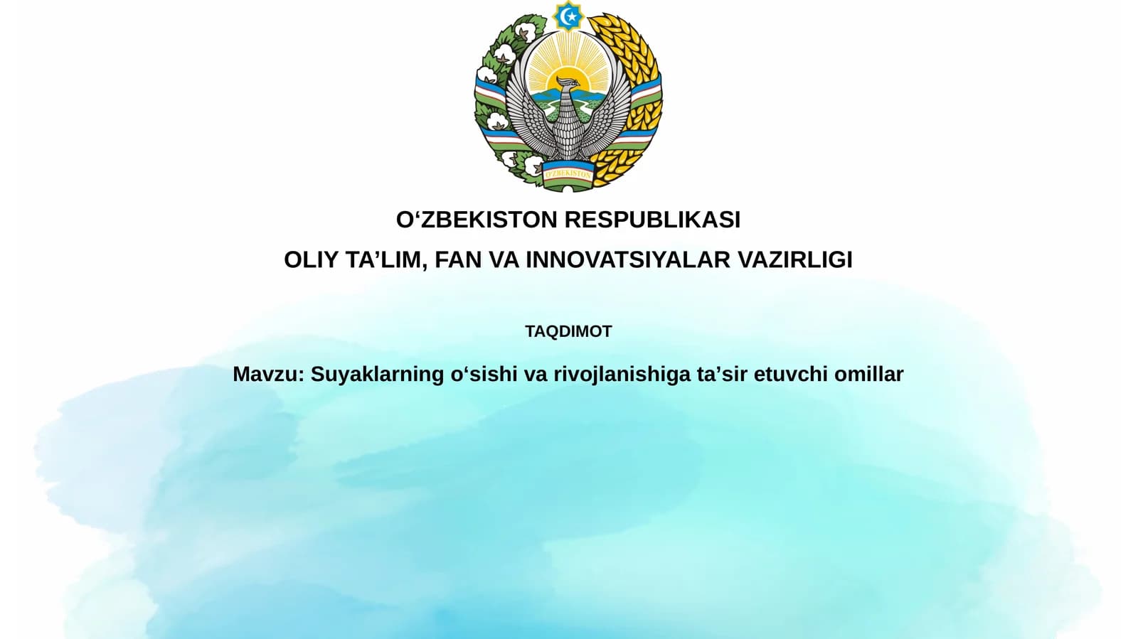 Suyaklarning o'sishi va rivojlanishi gataʼsiretuvchi omillar
