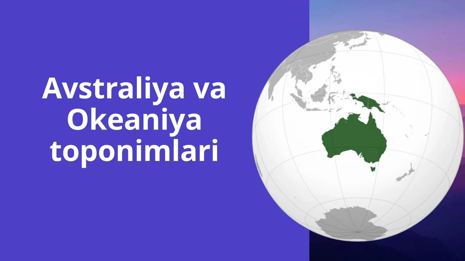Avstraliya va Okeaniya toponimlari