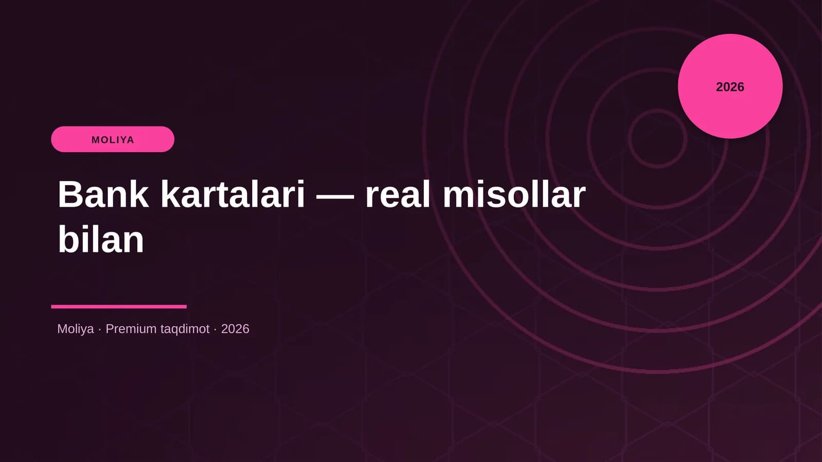 Bank kartalari — real misollar bilan