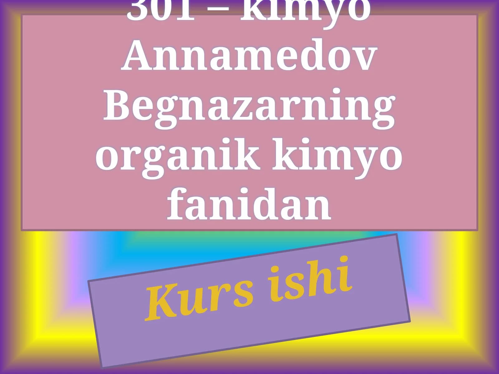 301 –kimyo