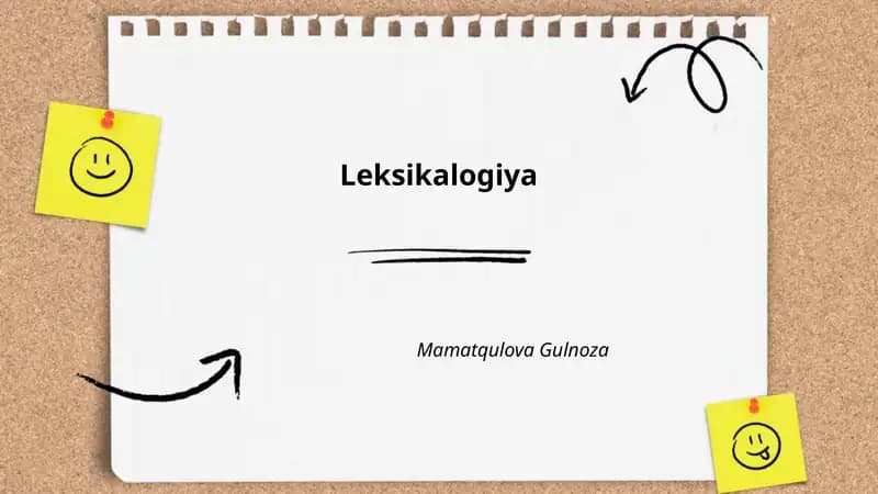 Leksikalogiya