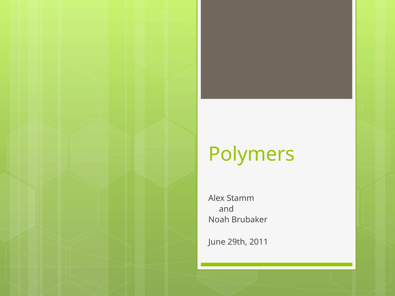 Polymers