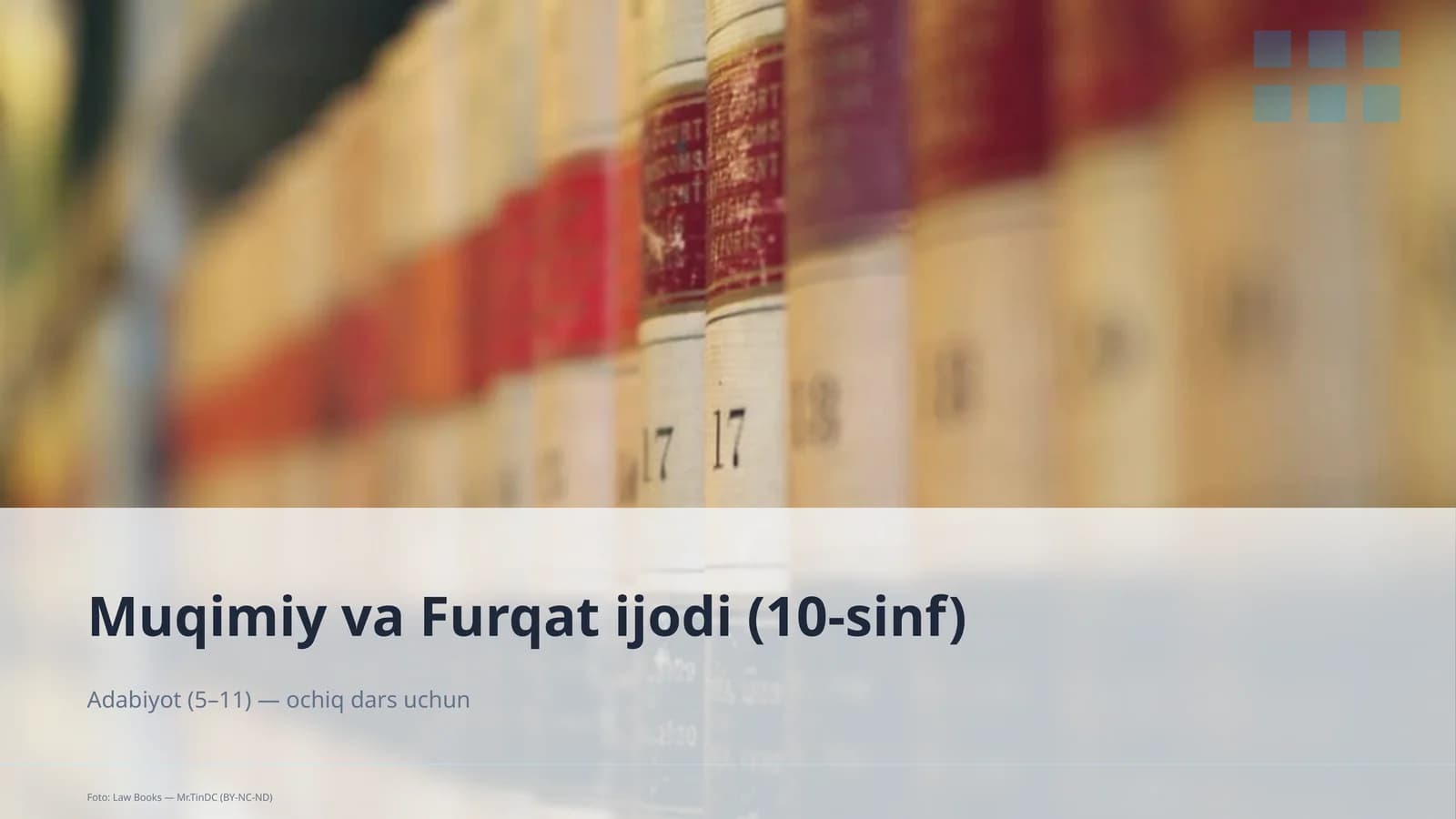Muqimiy va Furqat ijodi (10-sinf)