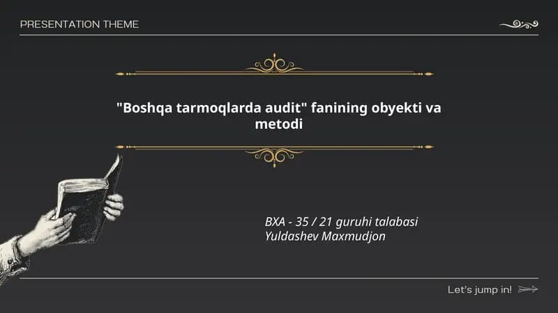 Boshqa tarmoqlarda audit