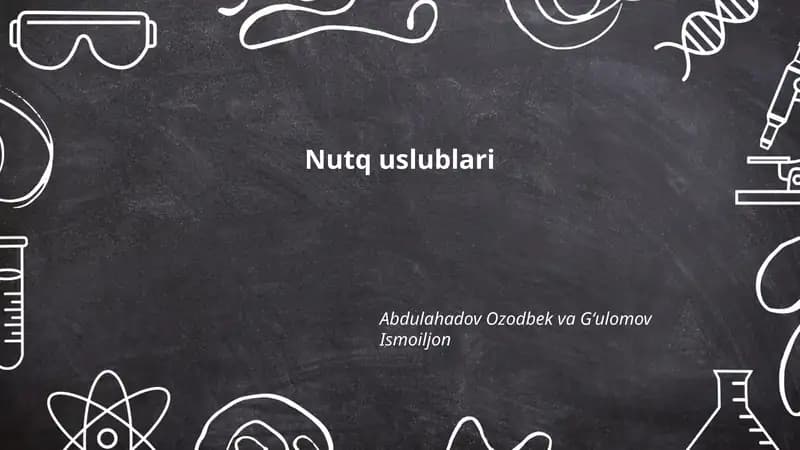 Nutq uslublari