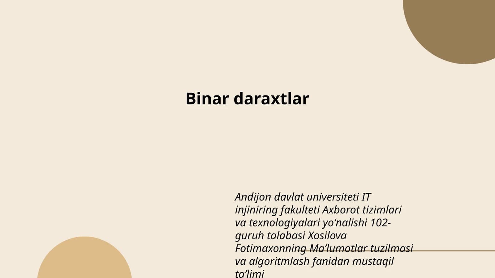 Binar daraxtlar