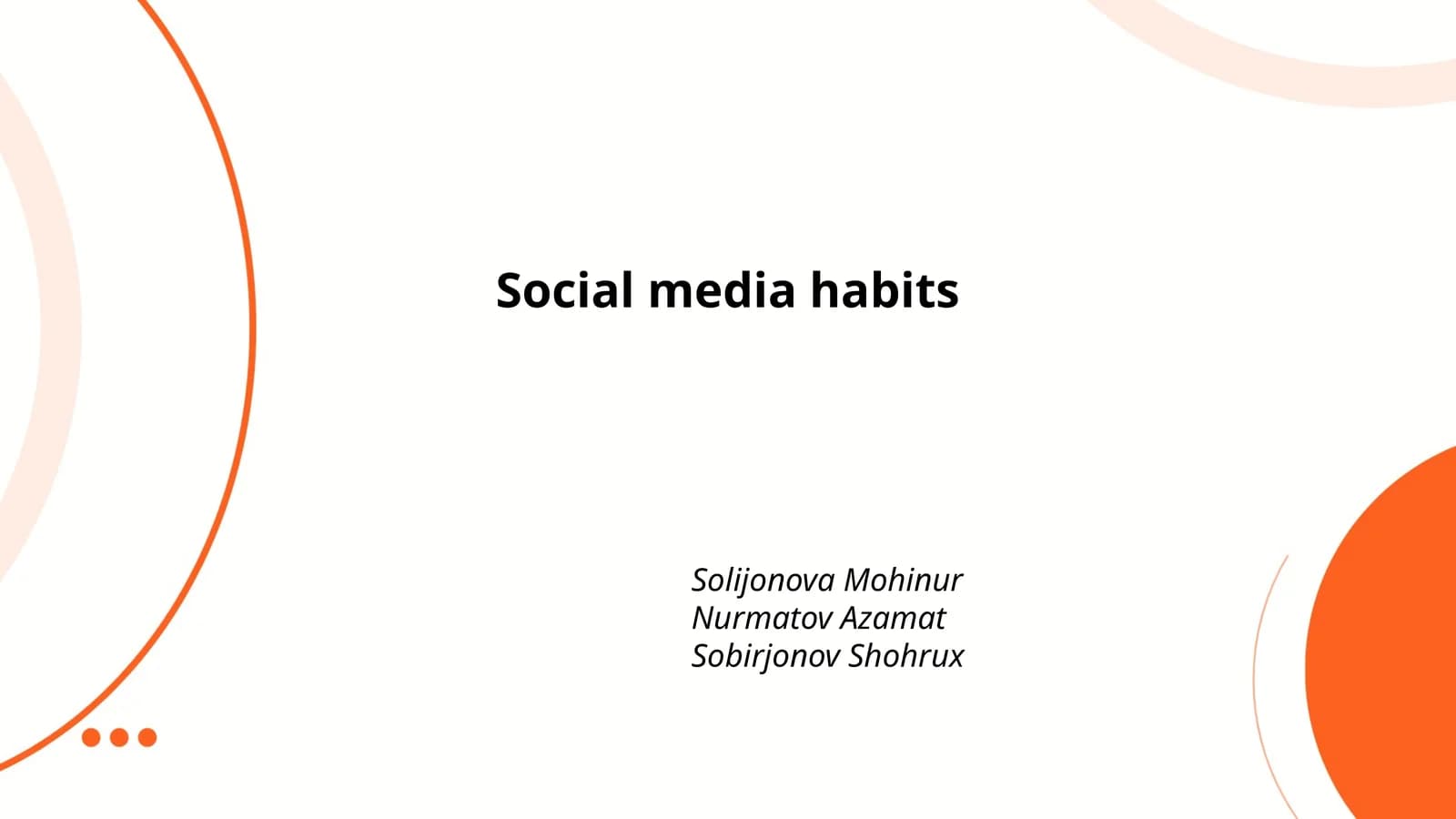 Social media habits